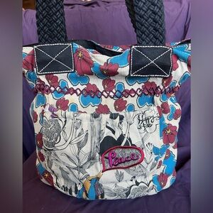 Floral Canvas Tote Bag